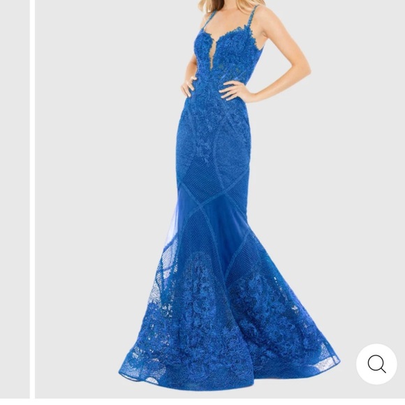 Mac Duggal Dresses & Skirts - Mac Duggal Royal Blue Lace Mermaid Gown Size 4